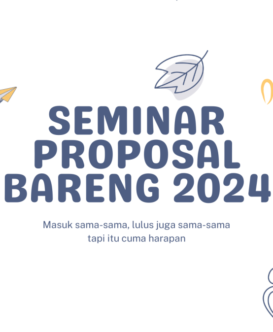 Jadwal Seminar Proposal 2024