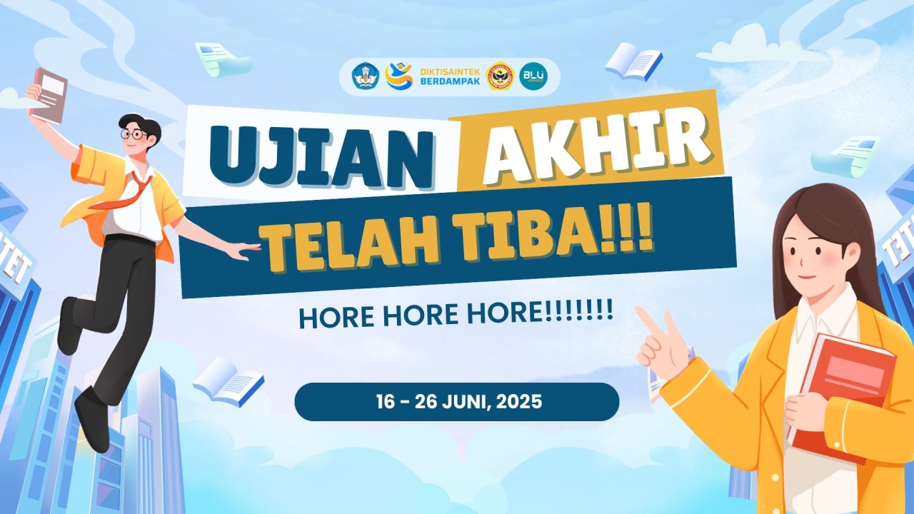 Biru Kuning Ilustrasi Study Tour Spanduk