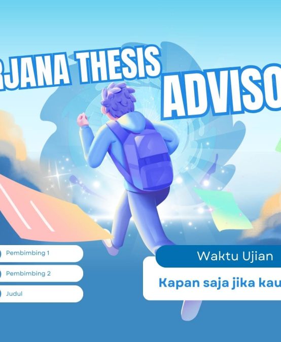 Biru Modern Kreatif Ilustrasi Pamflet Bimbingan Belajar Sekolah Dokumen A4