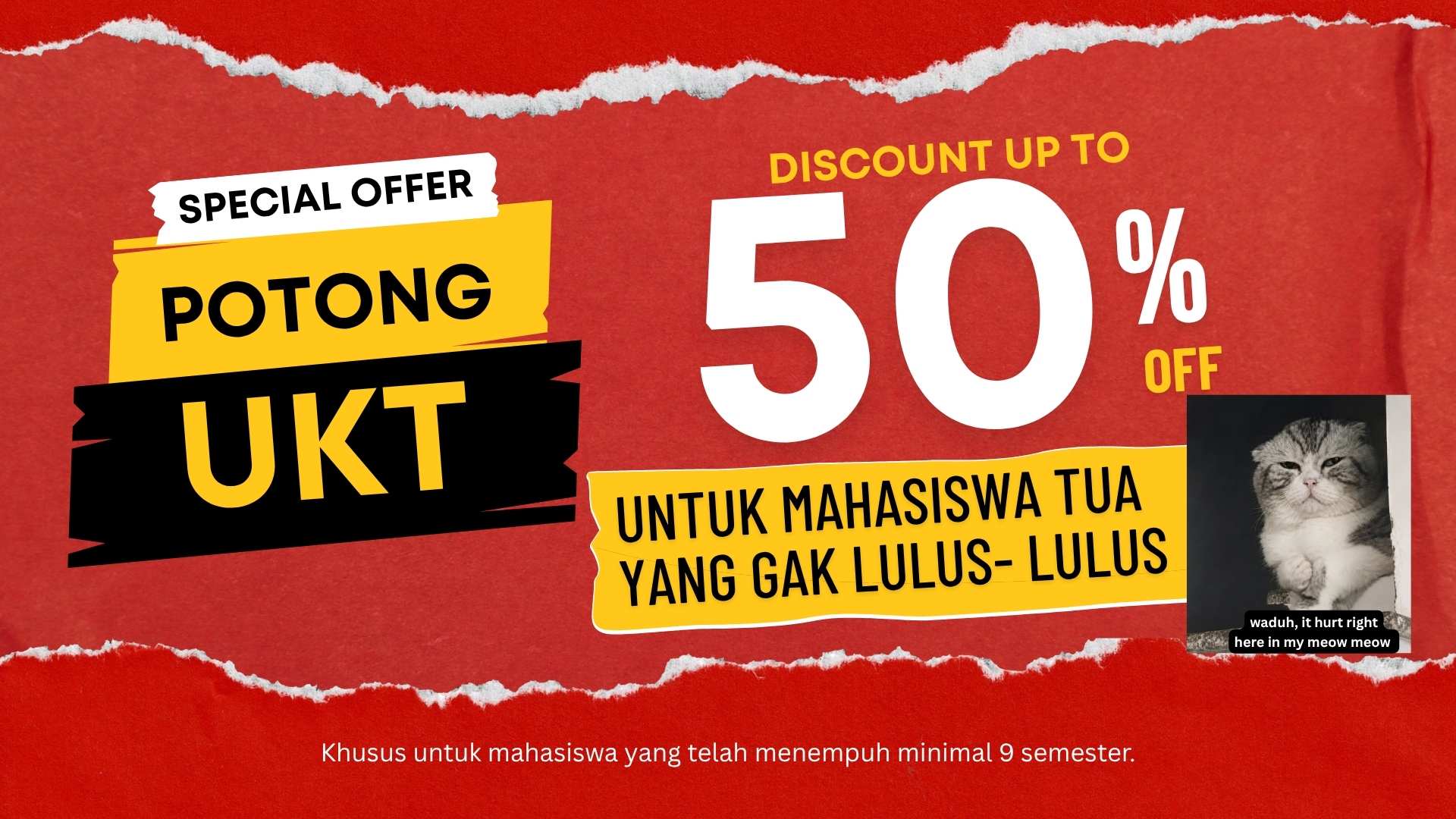 Potongan 50% UKT Semester Ganjil 2026/2027