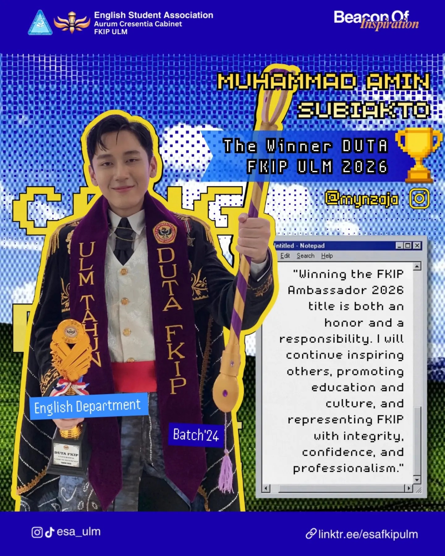 Muhammad Amin Subiakto - Duta FKIP ULM 2026