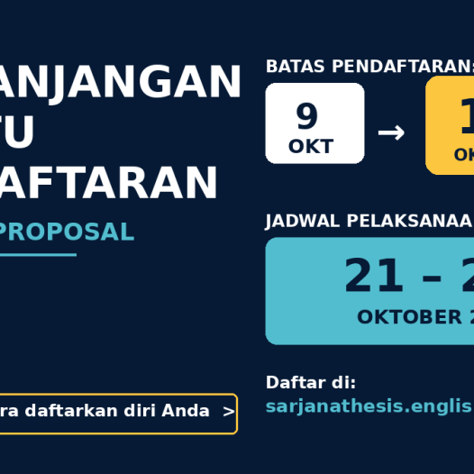 Deadline Sempro Diperpanjang! Daftar Sebelum 16 Oktober atau Tunggu Semester Depan