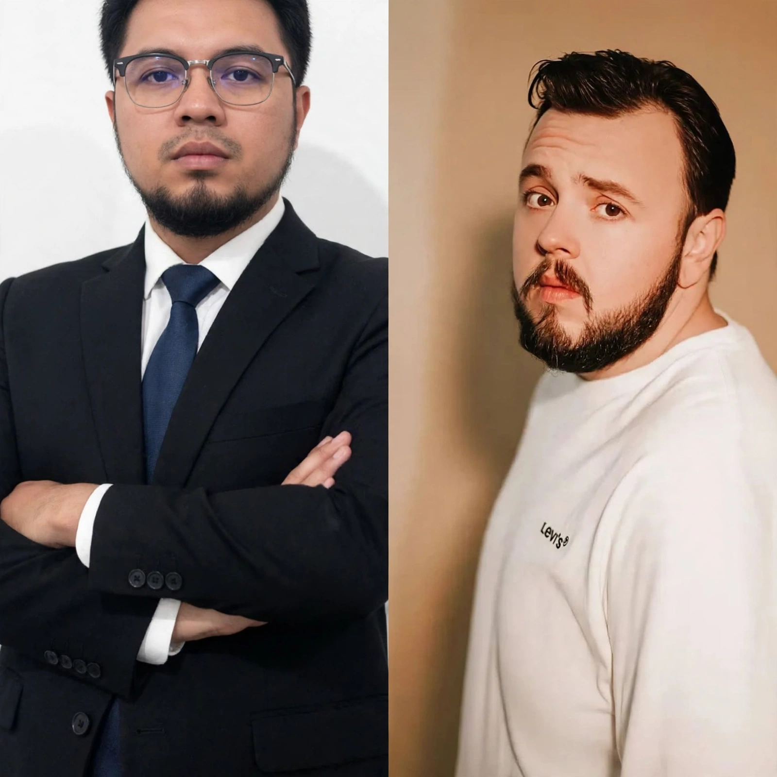 Dua pria yang wajahnya mirip (similar)