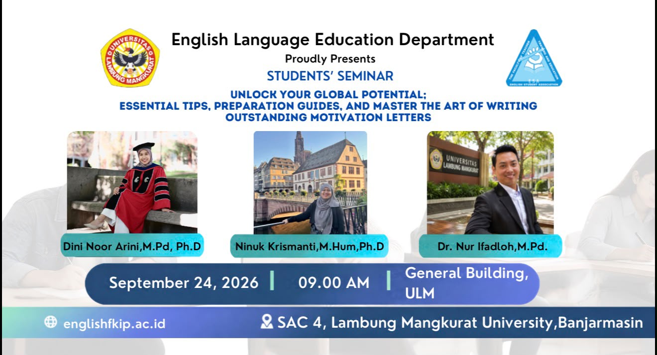 Seminar Mahasiswa: Unlock Your Global Potential — Kiat Menulis Motivation Letter dan Persiapan Beasiswa